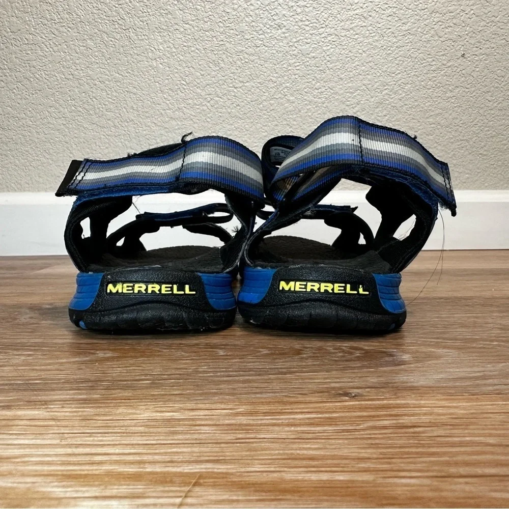 Merrell Hydro Blaze Blue Hook-and Loop Boys Sandals, Size 7